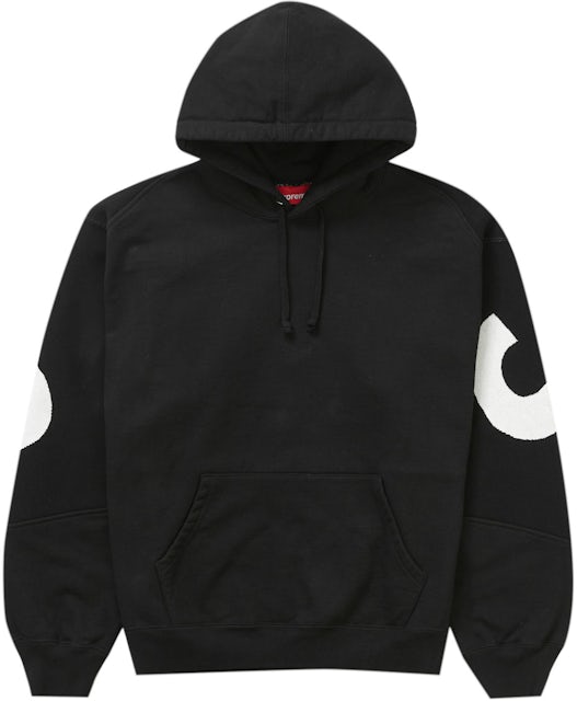 Supreme Big Logo Men\'s Black - US Sweatshirt FW23 - Hooded Jacquard