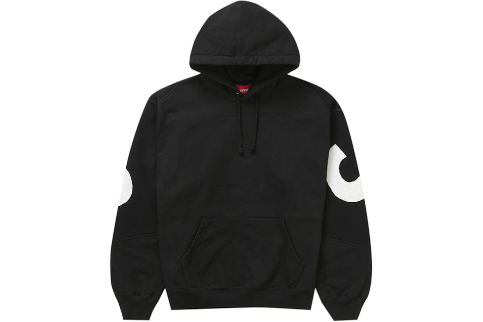 Logo US FW23 Black Sweatshirt Big Jacquard Men\'s Hooded - - Supreme