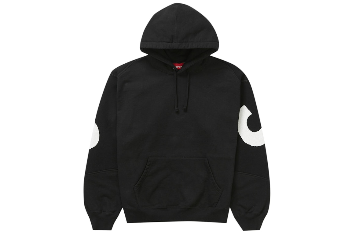Click to view more detailed imagery on our partner's website Pre-owned Supreme Big Logo Jacquard Hooded Sweatshirt Black