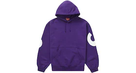 Supreme Big Logo Jacquard Hooded Sweatshirt Purple