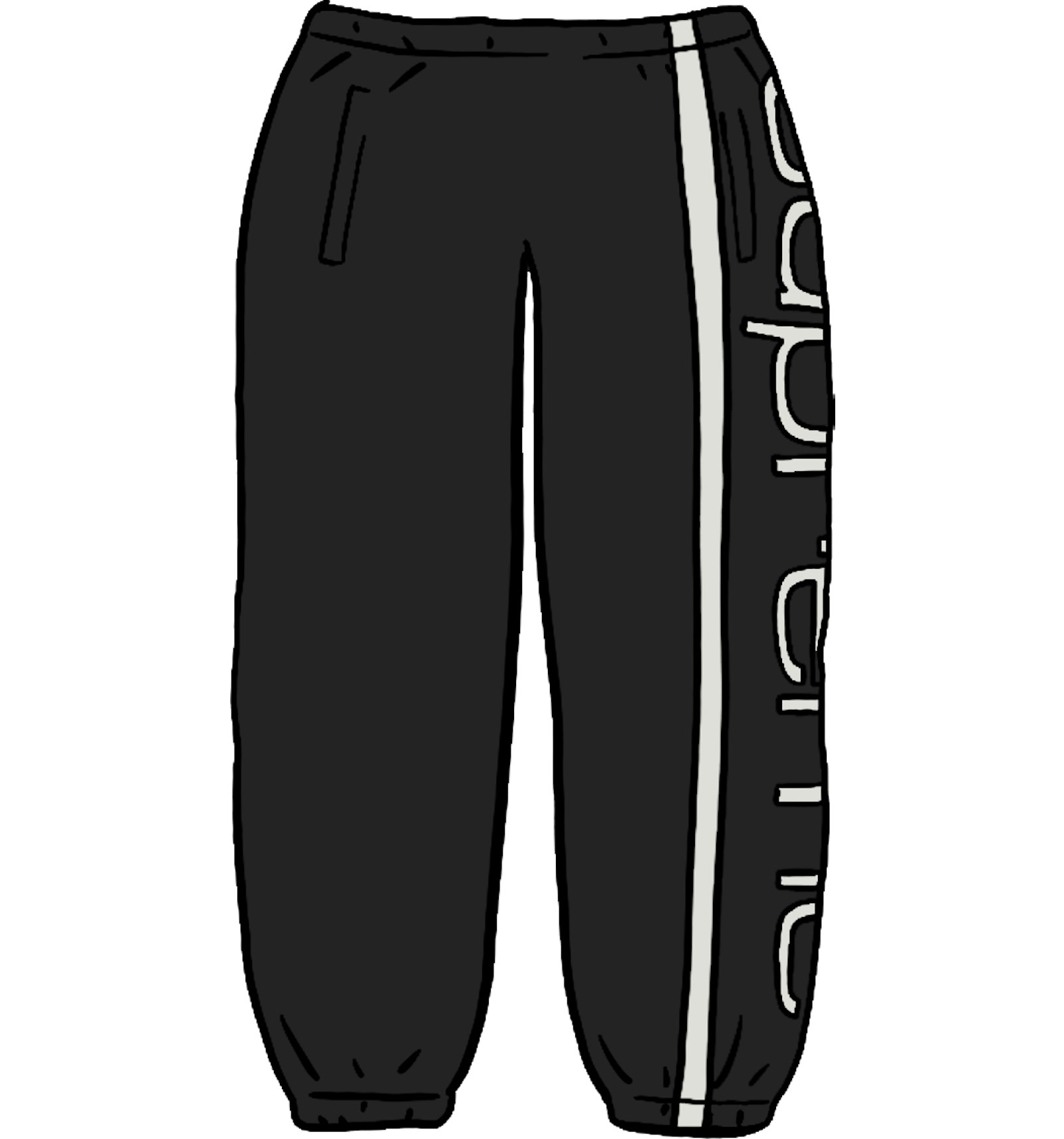 Supreme Big Logo Paneled Sweatpant Black