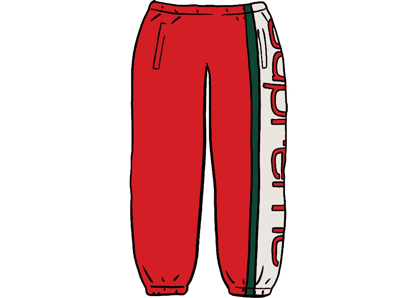 Supreme big logo paneled sweatpants Outlet