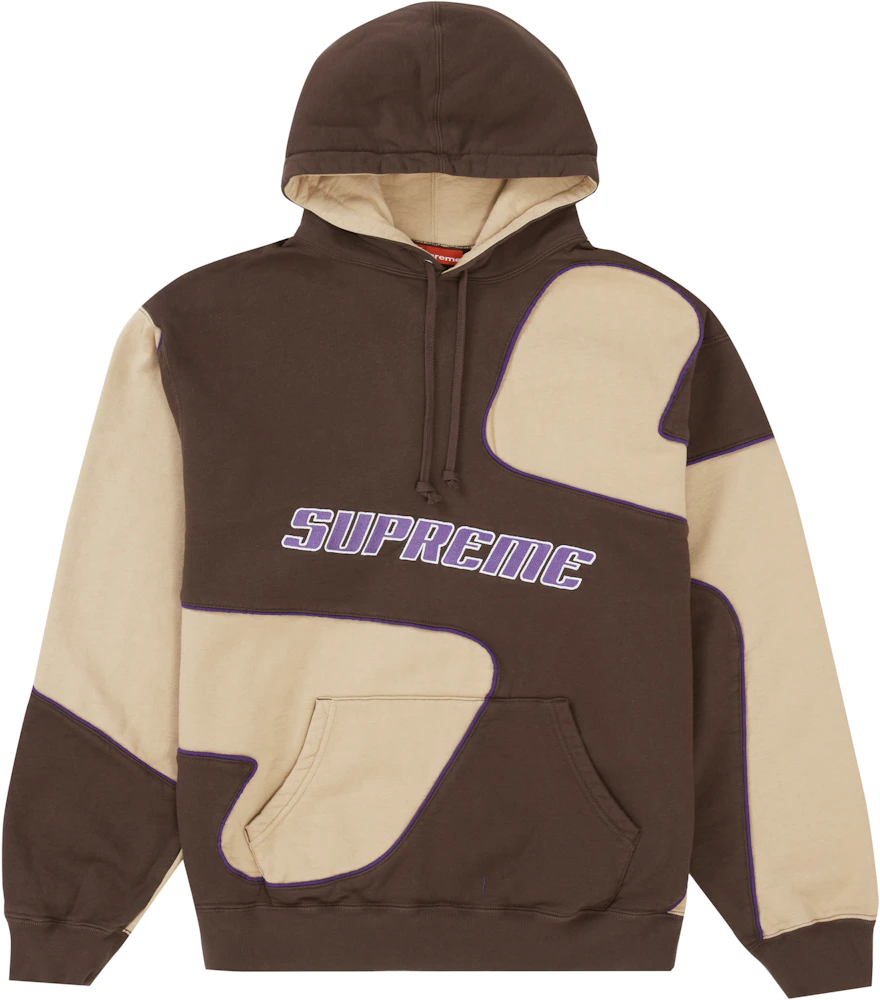 supreme hoodie brown