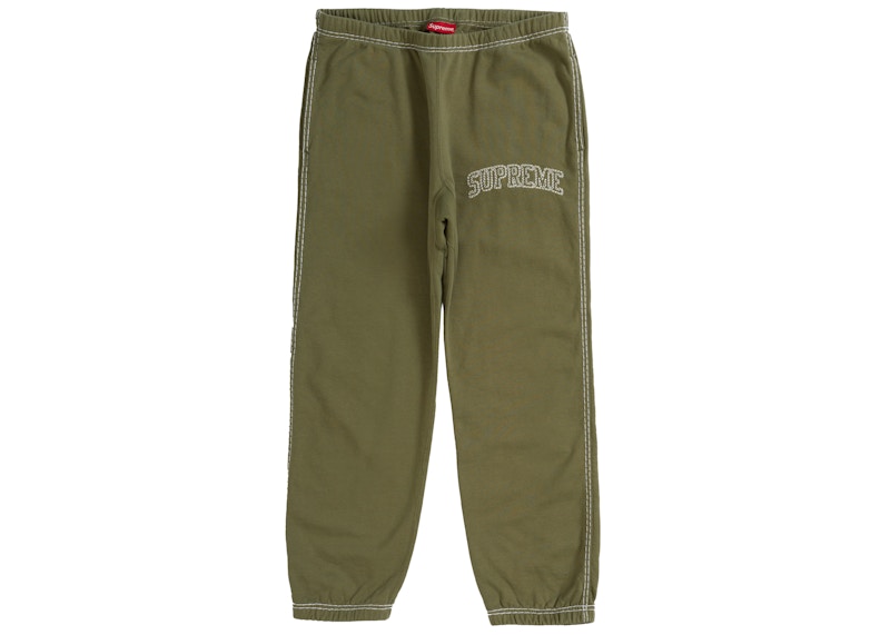 Supreme Big Stitch Sweatpant Light Olive