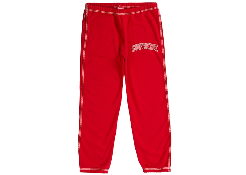 Supreme Big Stitch Sweatpant Red - FW20 男士- TW