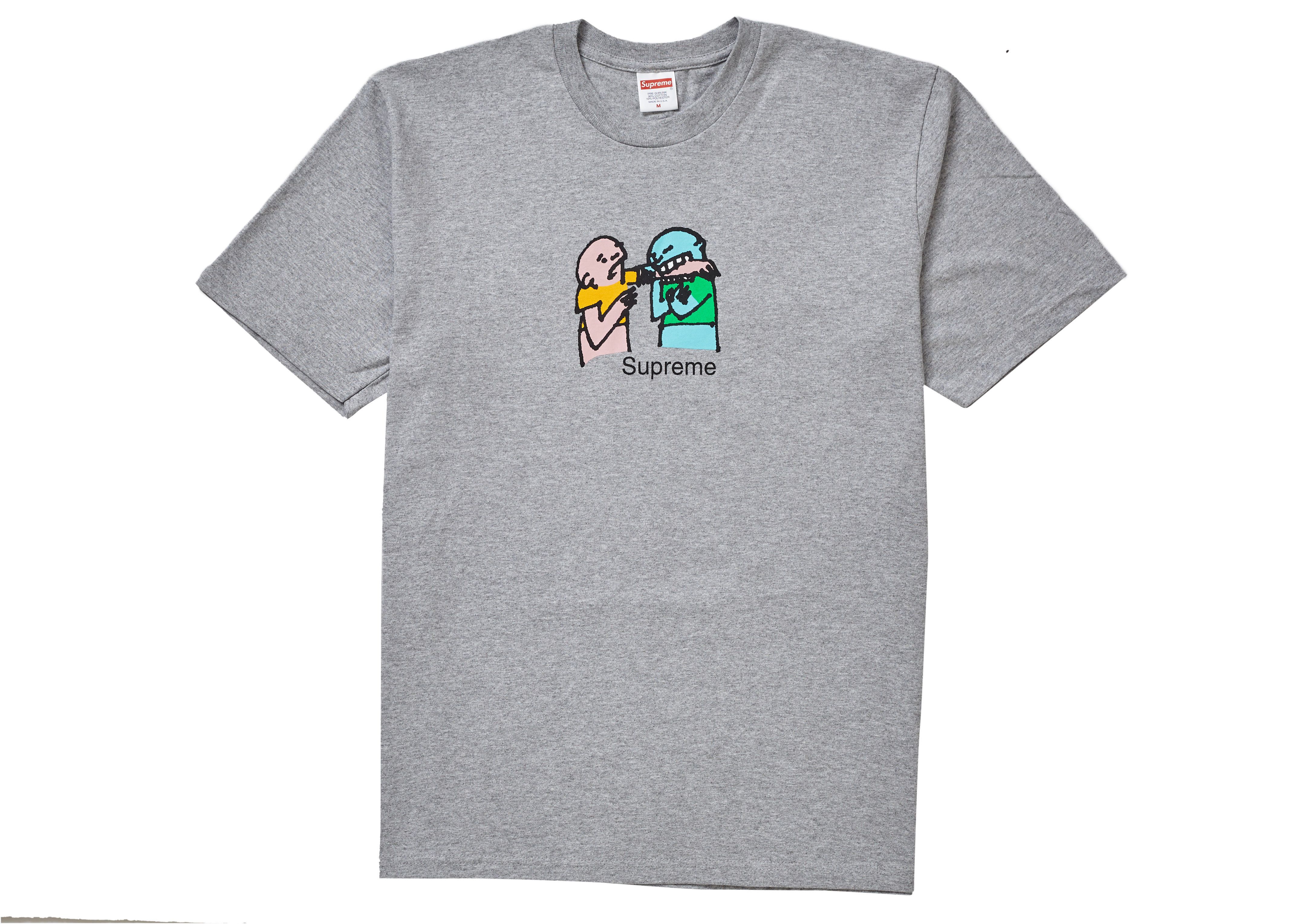 Supreme Bite Tee Heather Grey Men's - FW19 - US