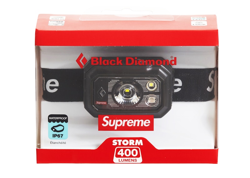 Supreme Black Diamond Storm 400 Headlamp Black - FW20 - US