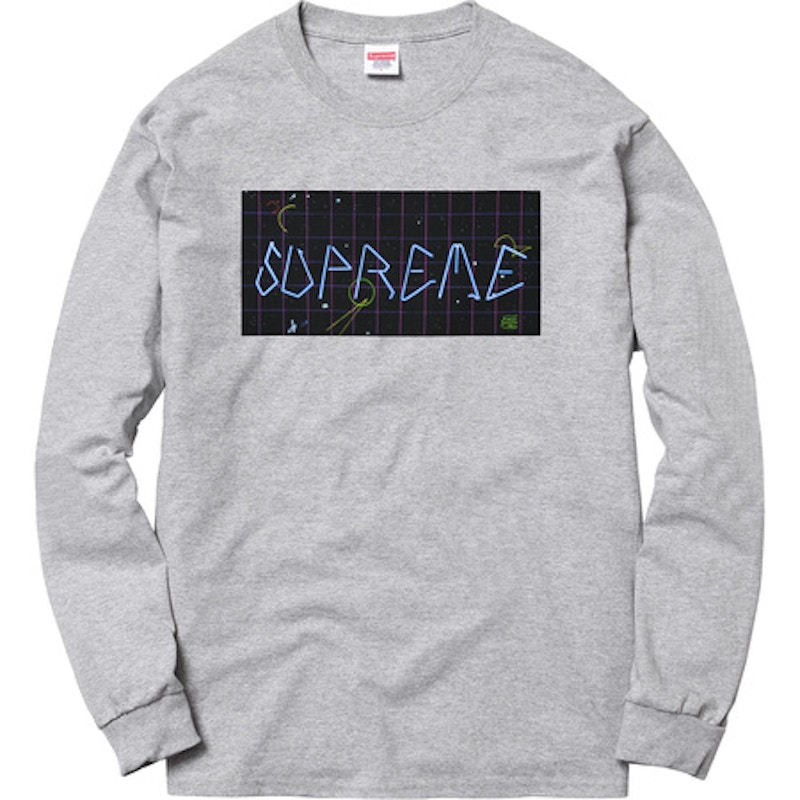 Supreme Blade Grid LS Tee Heather Grey