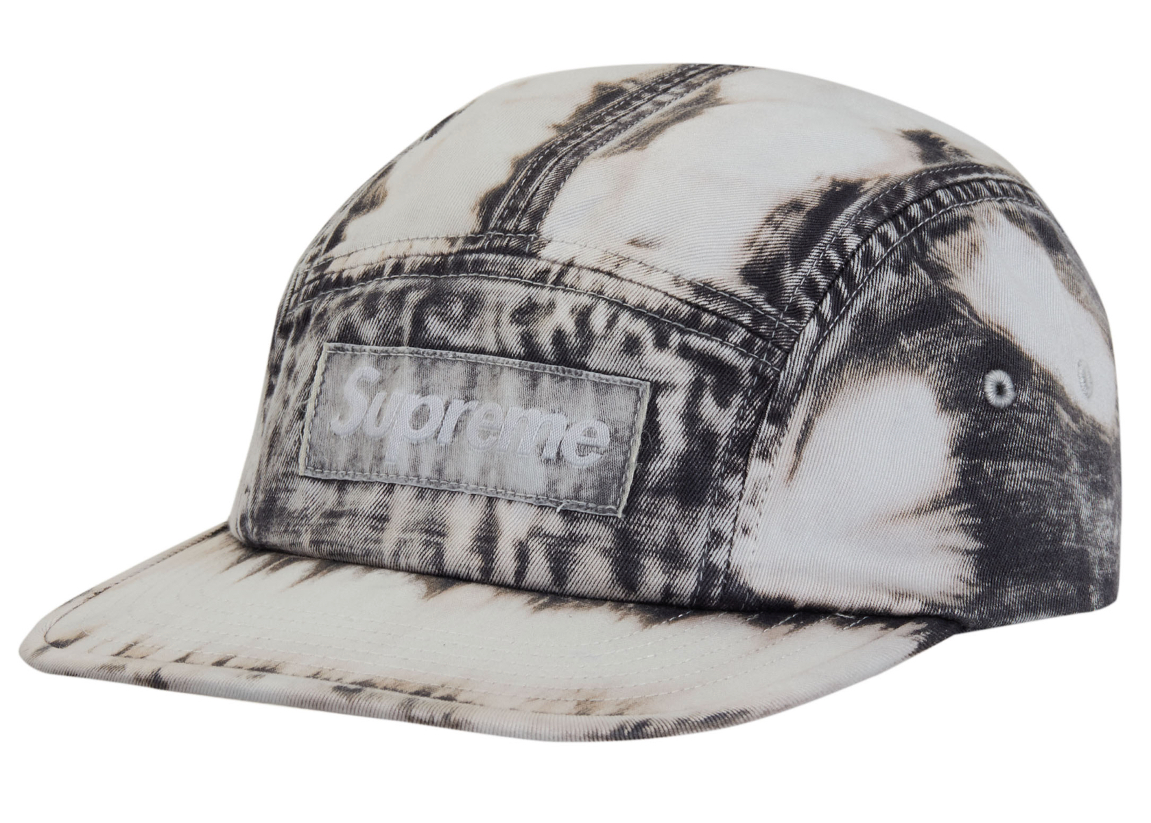 Supreme Bleached Chino Camp Cap Black - SS24 - TW