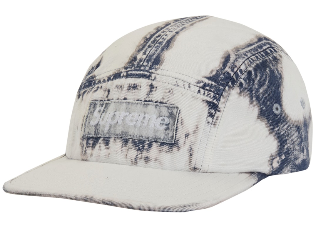 Pre-owned Supreme Bleached Chino Camp Cap Navy
