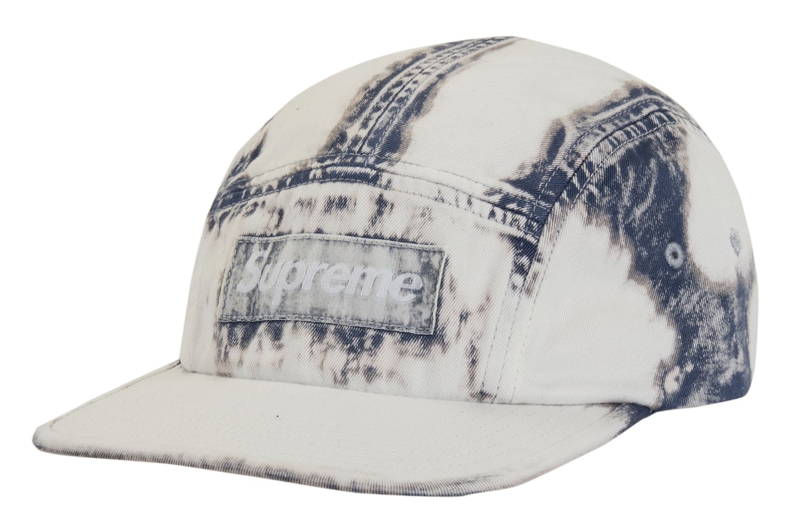 Pre-owned Supreme Bleached Chino Camp Cap Navy