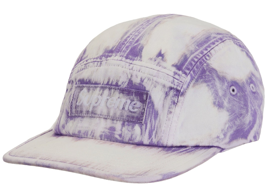 Pre-owned Supreme Bleached Chino Camp Cap Purple