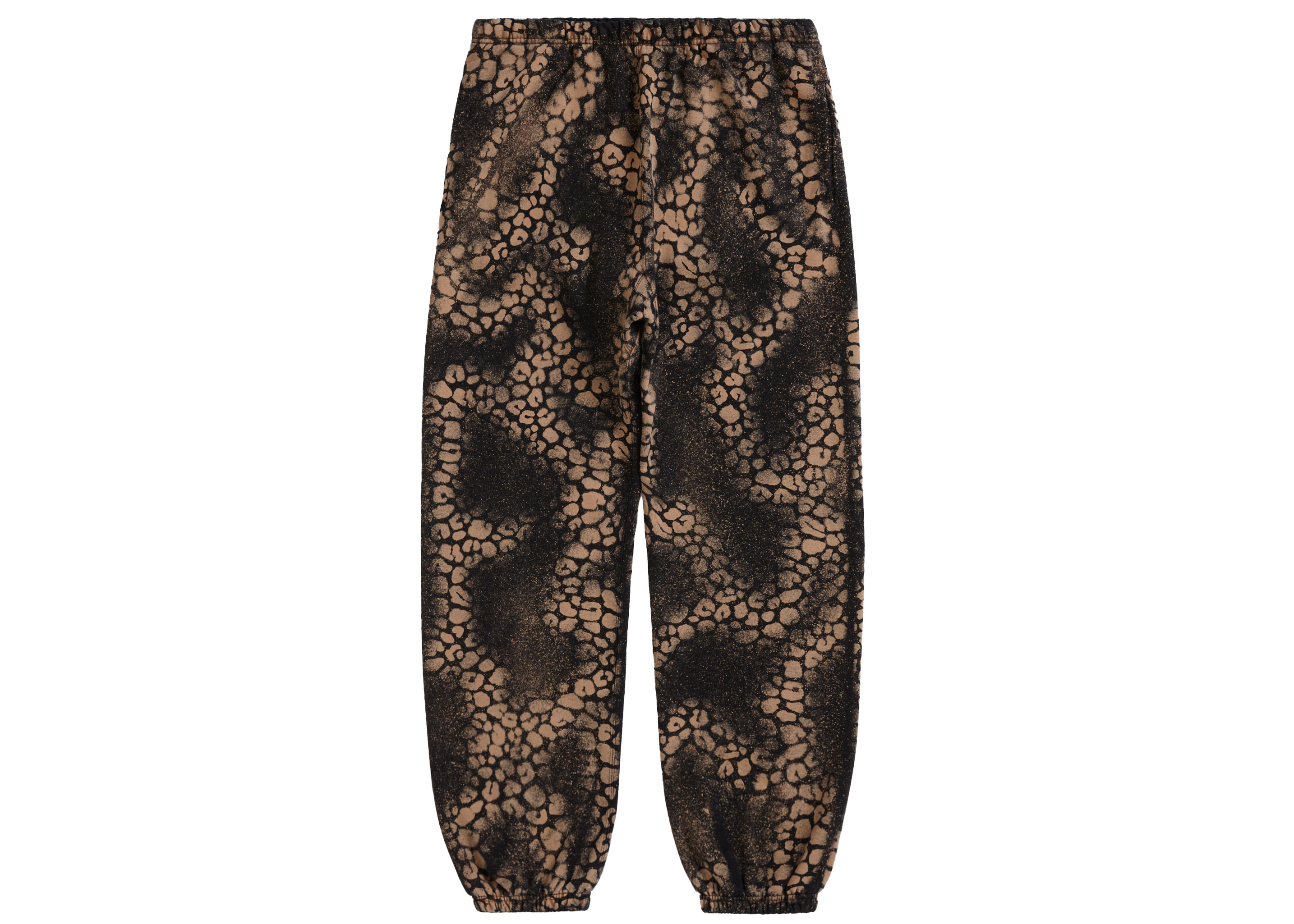supreme 21ss bleached leopard sweatpants