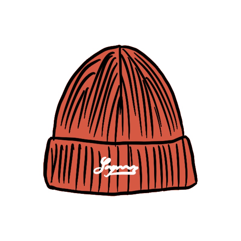 bleached rib beanie supreme