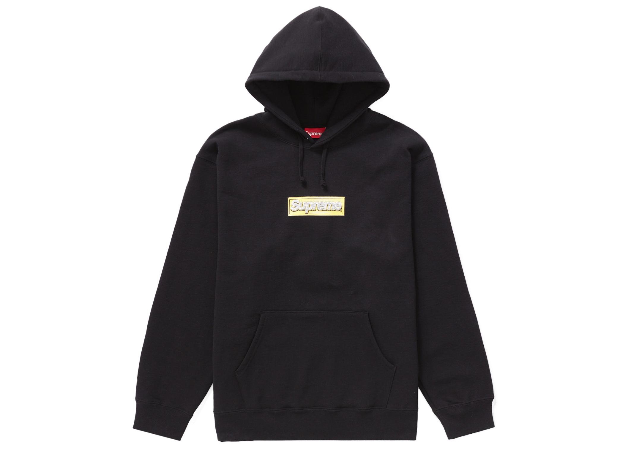 Supreme Bling Box Logo Hooded Sweatshirt Black - SS22 Men's - US