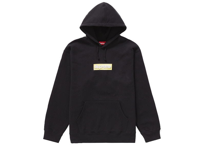 Supreme Bling Box Logo Hooded Sweatshirt Black