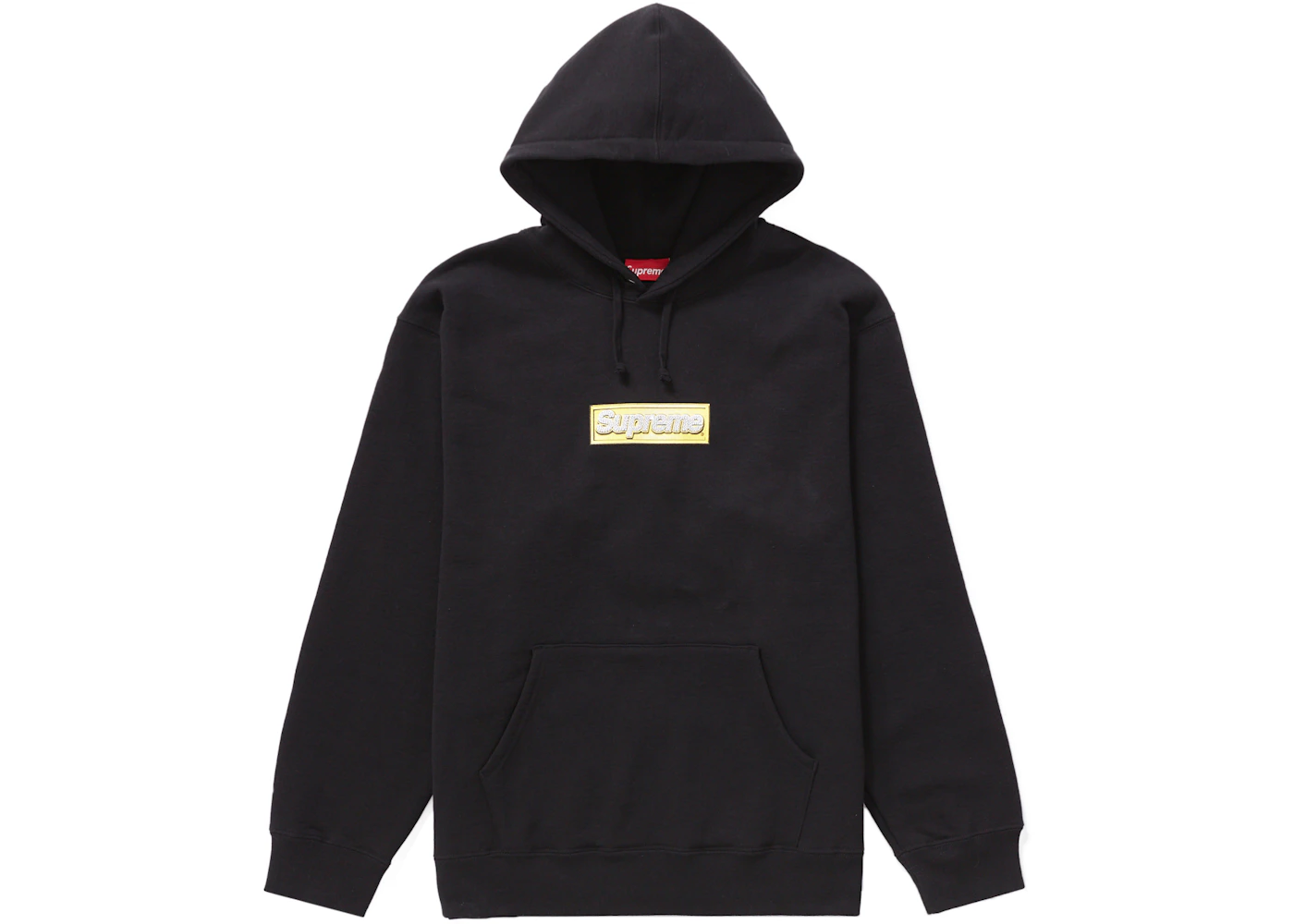 Supreme Bling Box Logo Hooded Sweatshirt Black Men's SS22 US