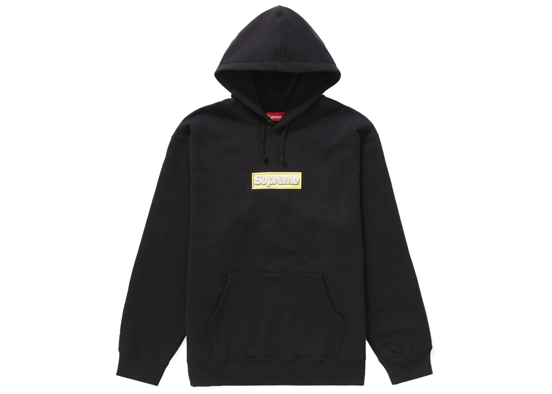 Supreme Bling Box Logo Hooded Sweatshirt Black - SS22