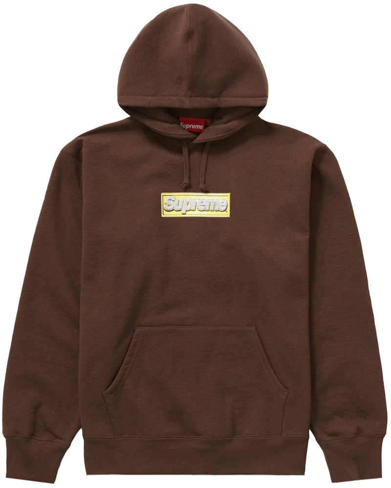 Supreme Bling Box Logo Hoodie Brown in store now!☕️✨ Size L