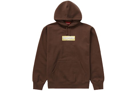 Hoodie Brown Bogo Supreme 2021 Supreme Bling Box Logo Hooded