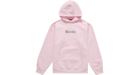Supreme Bling Box Logo Hooded Sweatshirt Light Pink