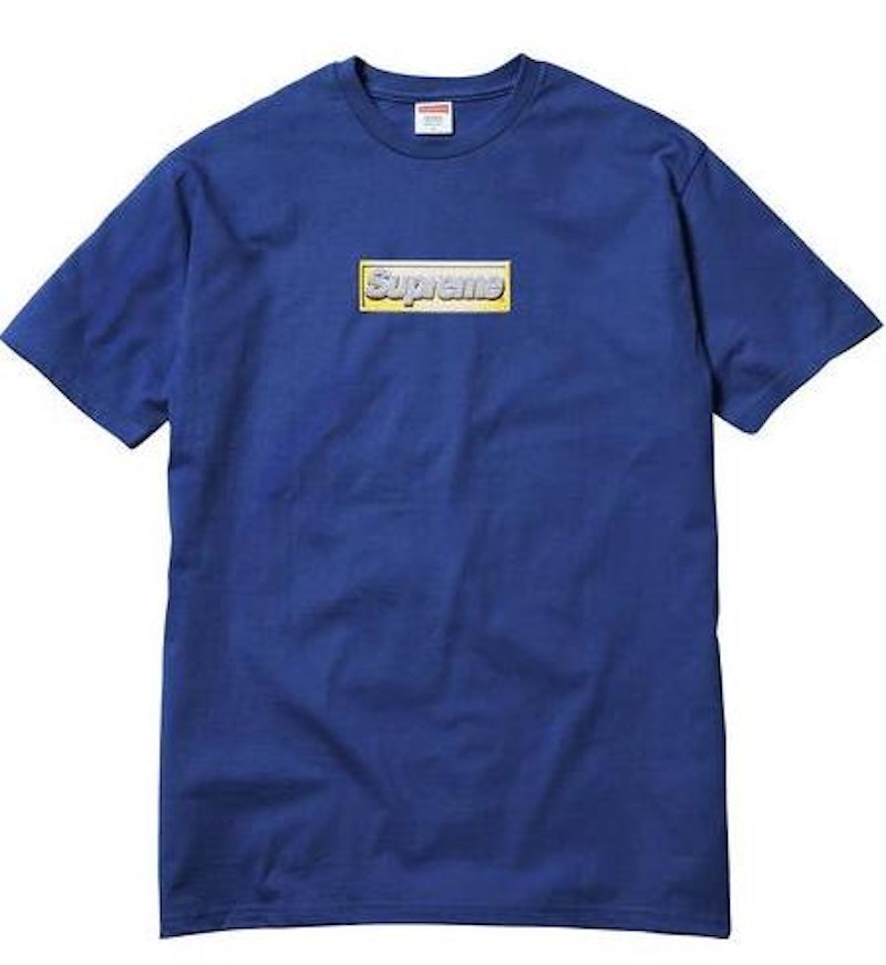 Supreme Bling Logo Tee Blue Men's - SS13 - US