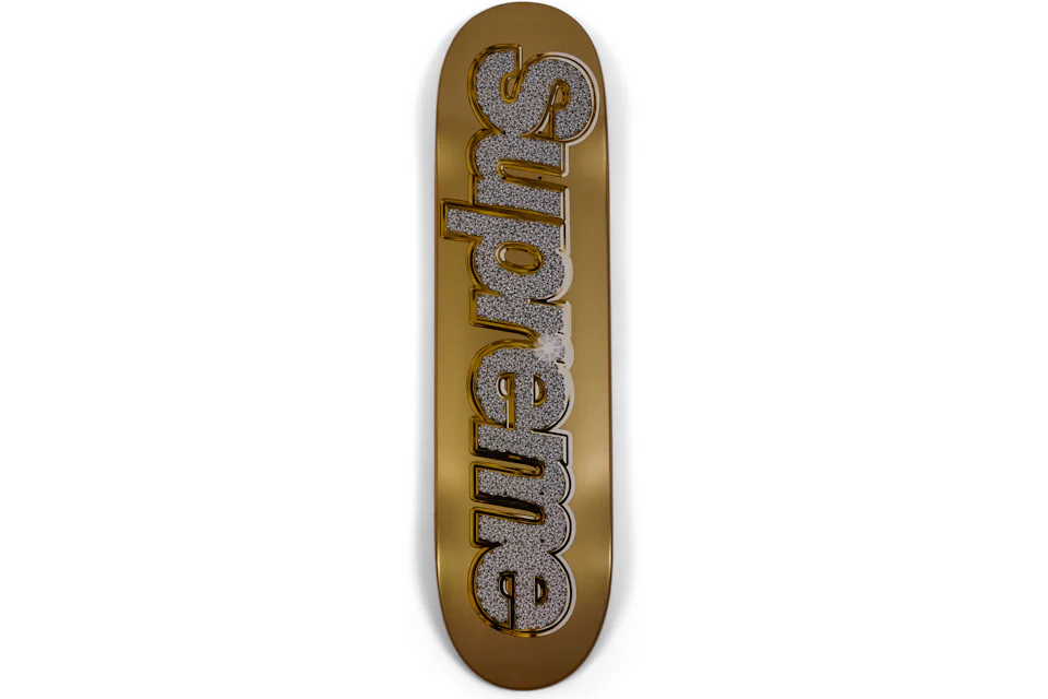 Supreme Bling Skateboard Skateboard Deck Gold