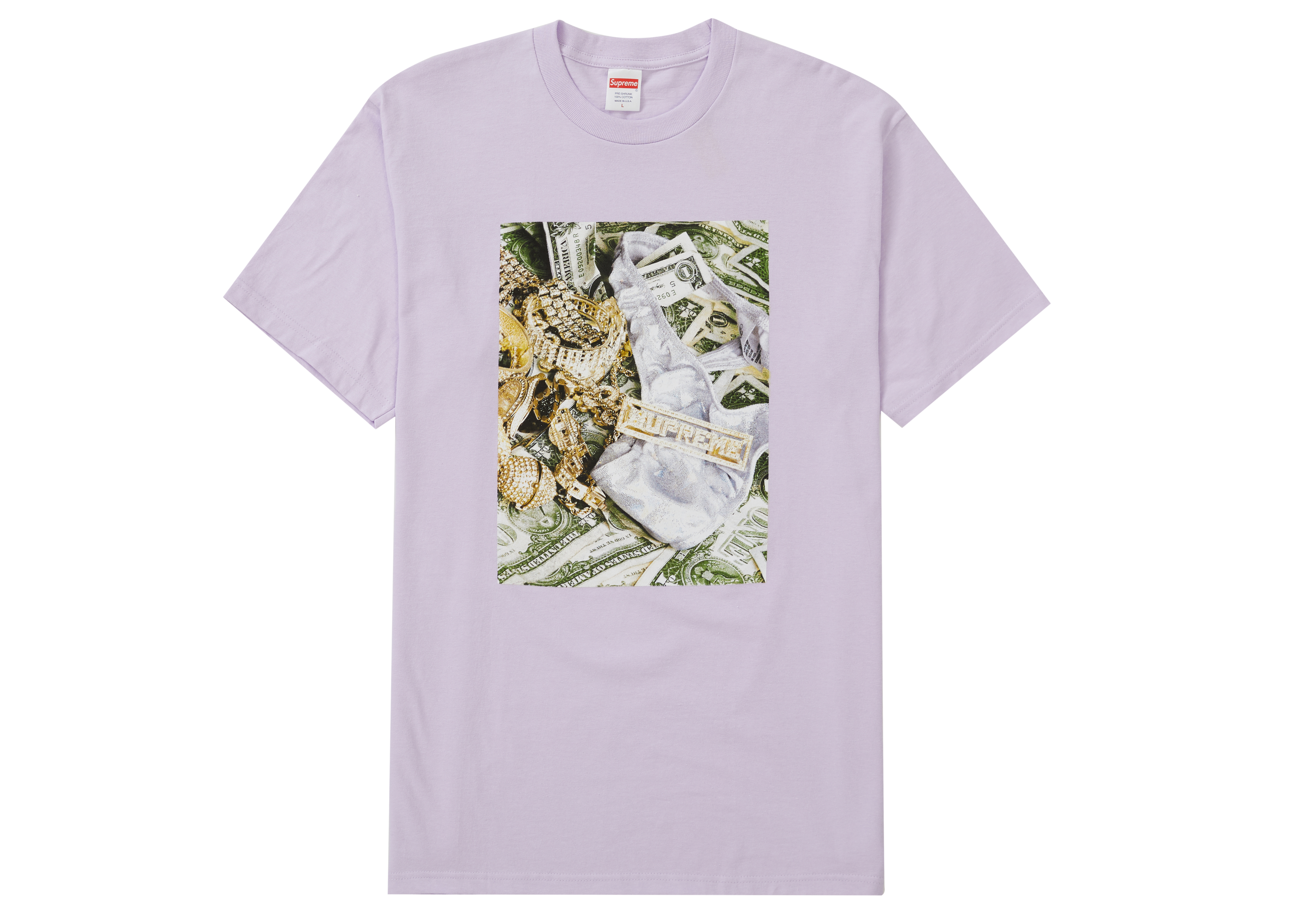 supreme light purple tee