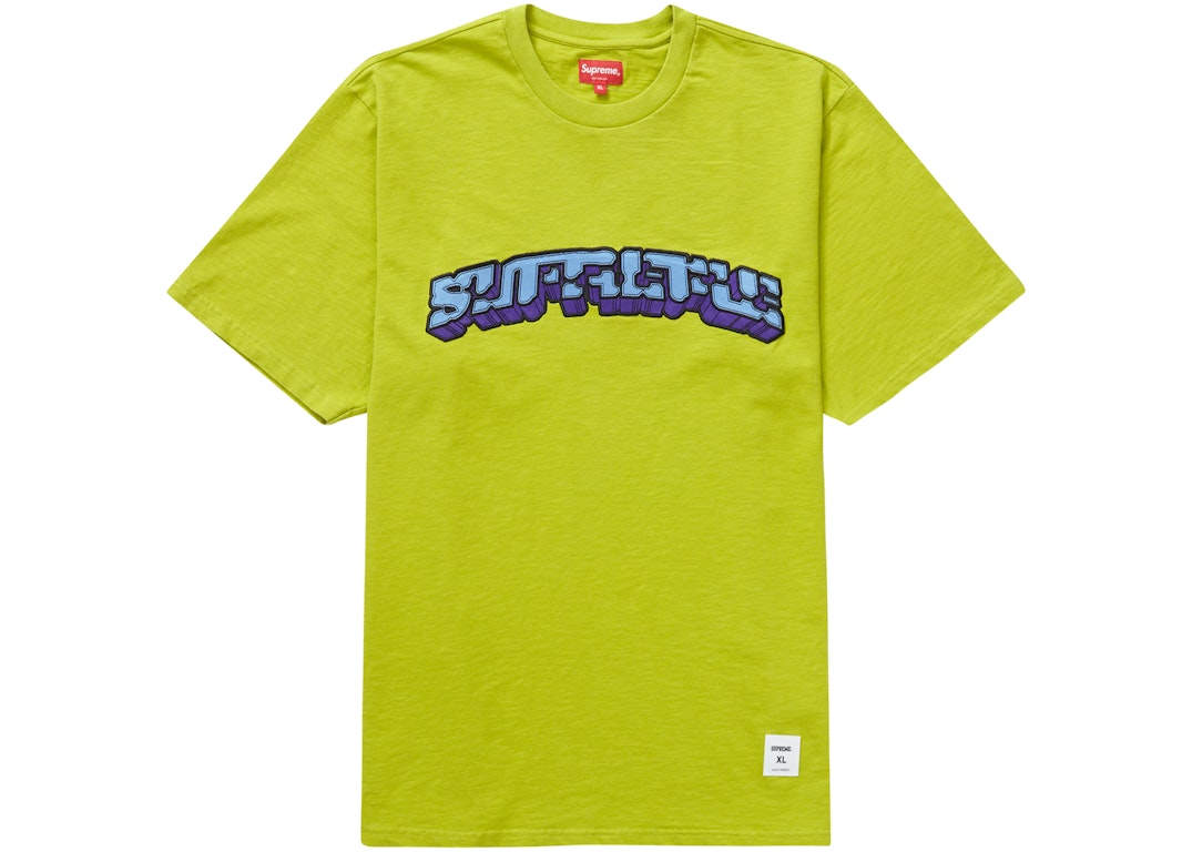 Pre-owned Supreme Block Arc S/s Top Lime