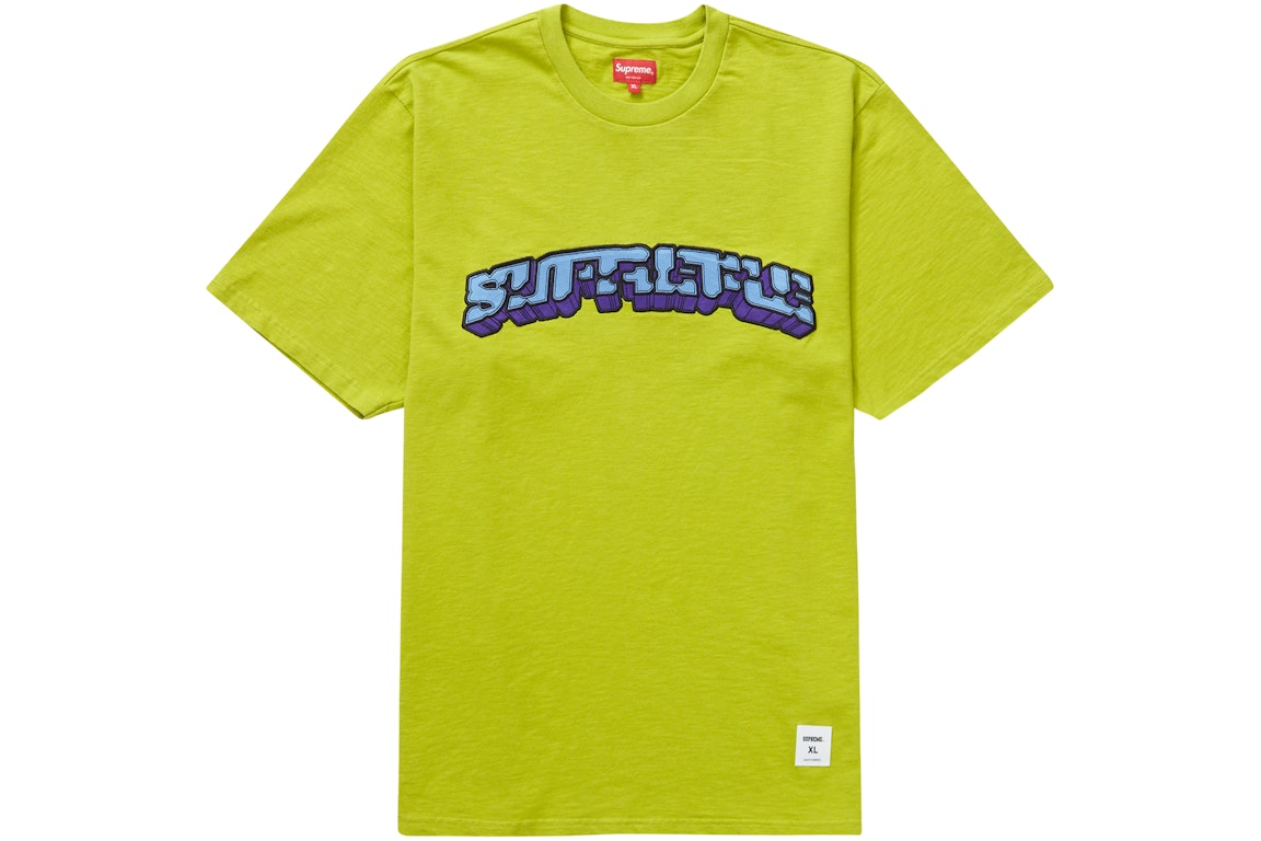 Pre-owned Supreme Block Arc S/s Top Lime