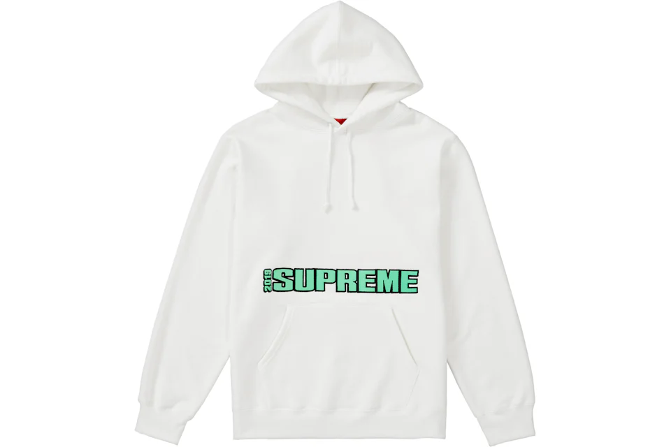 Supreme Blockbuster Hooded Sweatshirt White