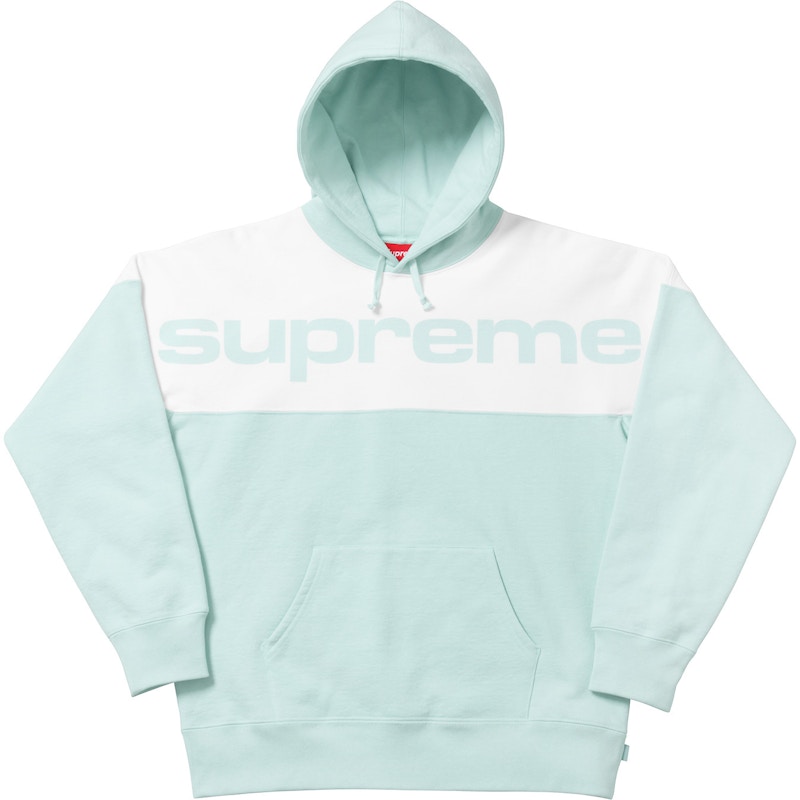 Supreme Blocked Hoodie Ice Blue Men's - FW17 - US