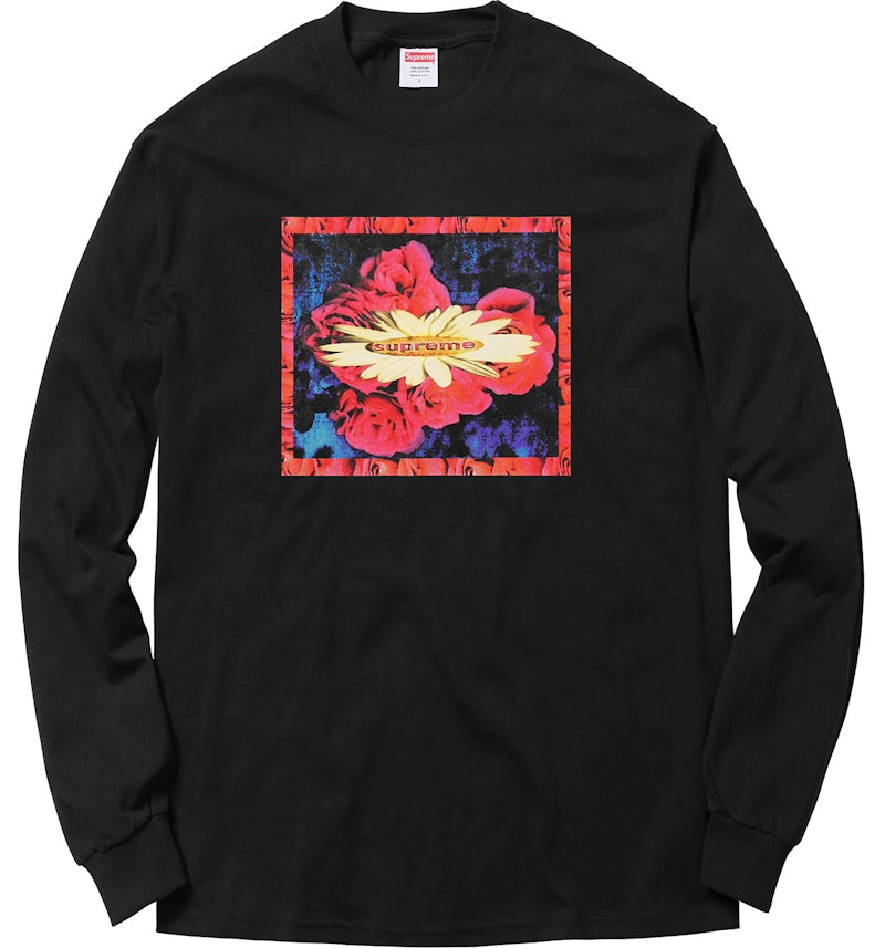 Supreme Bloom L/S Tee Black Men's FW17 US - Main Image