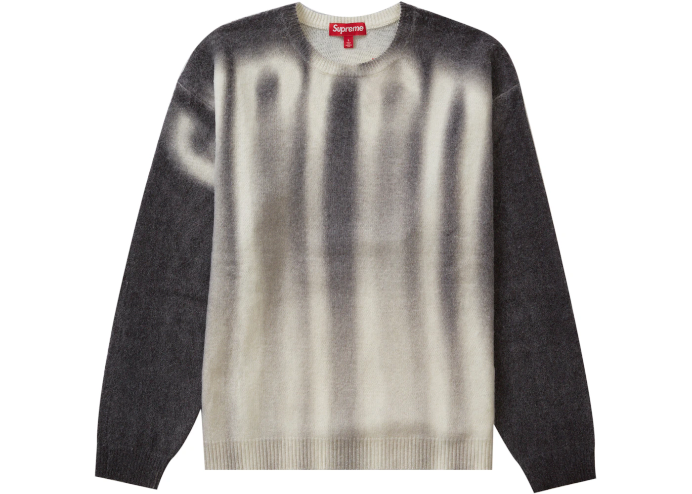 Supreme Blurred Logo Sweater Black Men's FW23 US - Main Image