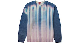 Supreme Blurred Logo Sweater Blue