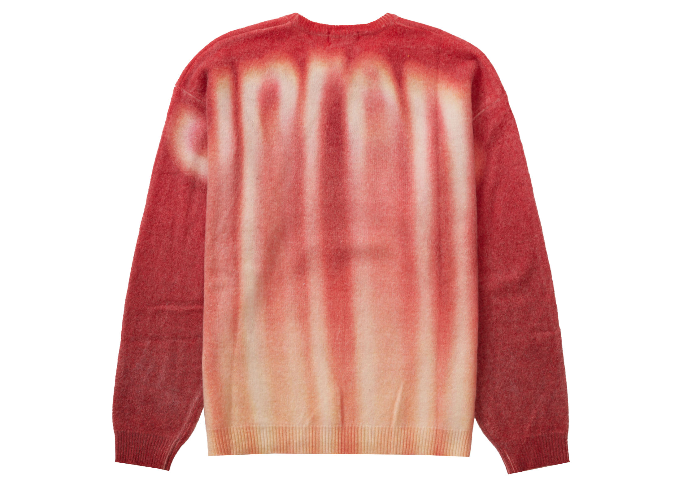 Supreme Blurred Logo Sweater Red Men's - FW23 - US