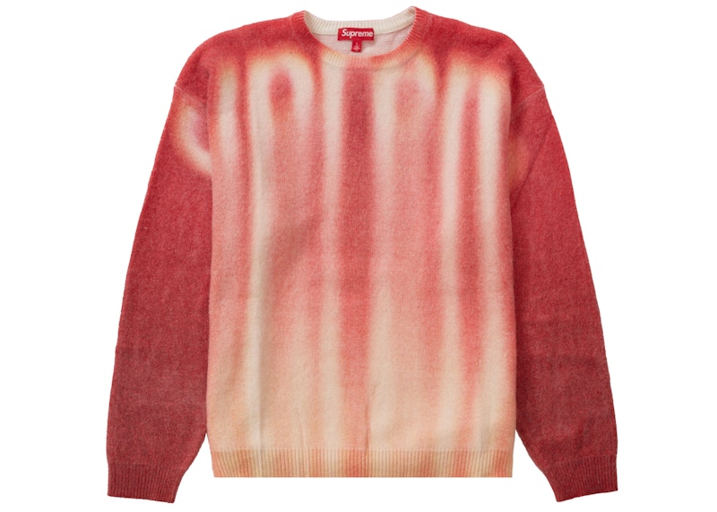 Supreme Blurred Logo Sweater Red Men's - FW23 - US