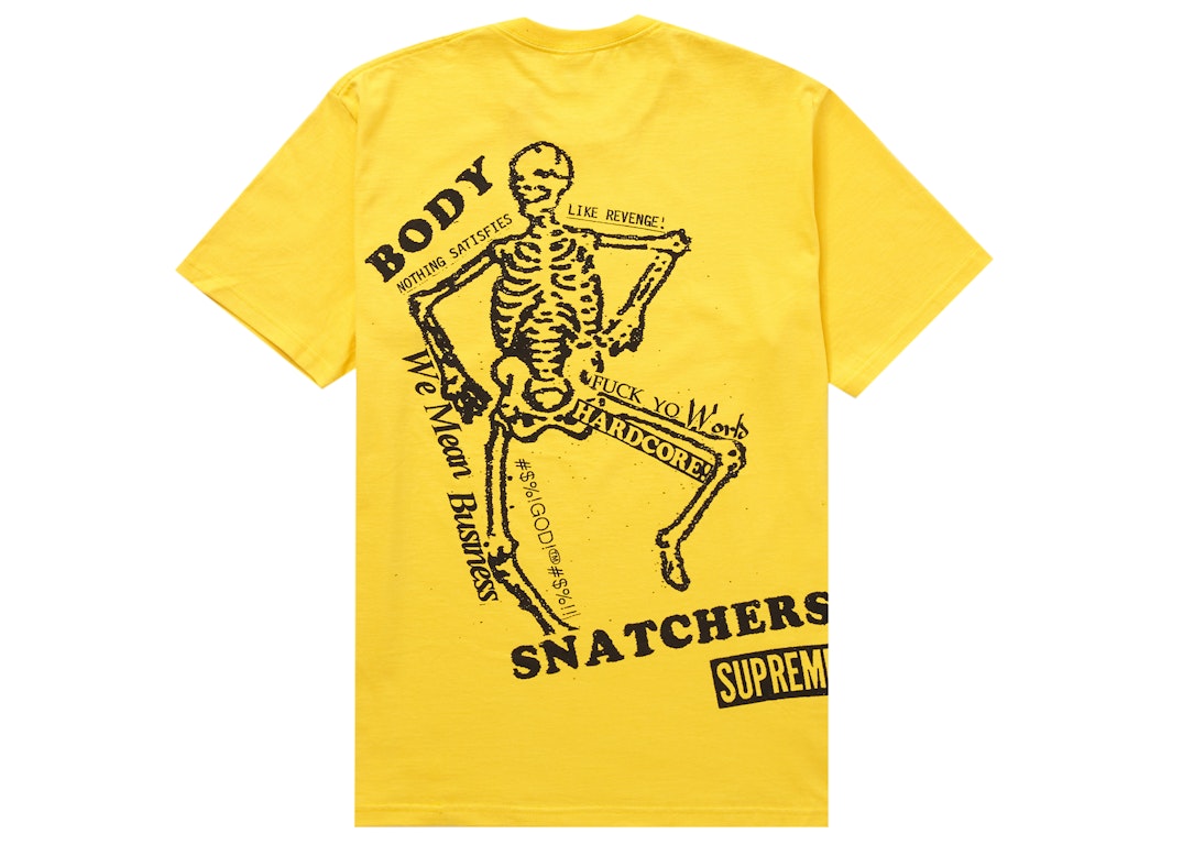 Pre-owned Supreme Body Snatchers Tee Yellow