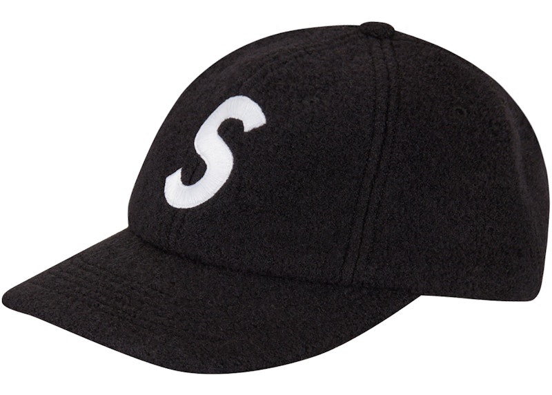 Supreme Boiled Wool S Logo 6-Panel Black