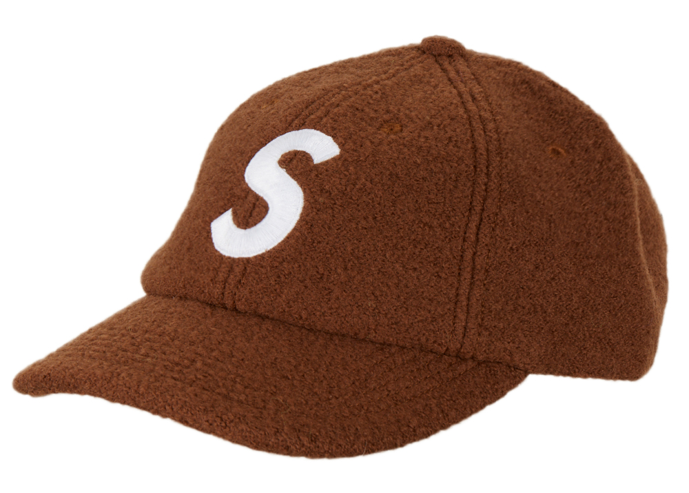 SUPREME Wool S Logo 6-Panel Cap  オレンジ