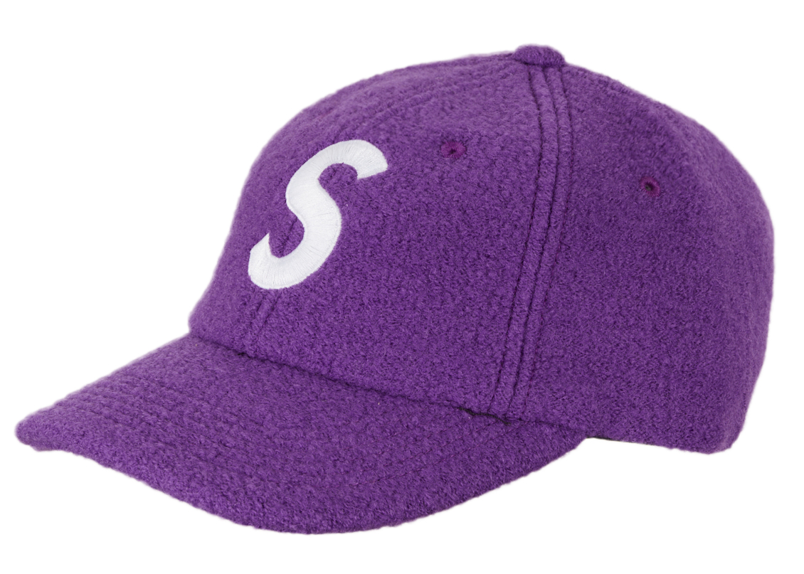 Supreme Boiled Wool S Logo 6-Panel Purple