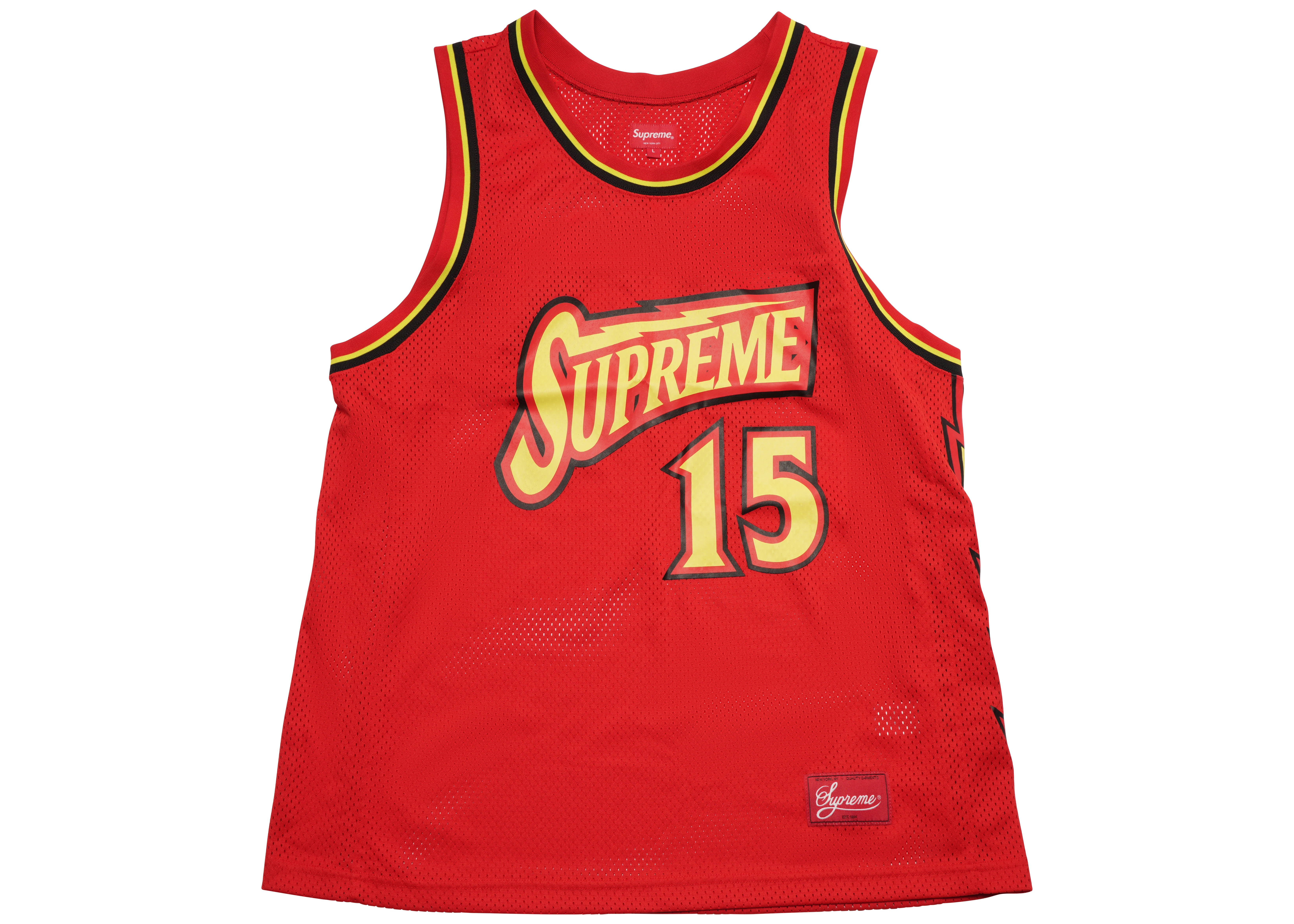 Supreme Bolt Basketball Jersey Red Men's - SS18 - US