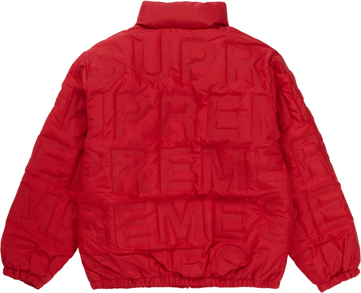 Supreme Bonded Logo Down Jacket Red Men's - SS19 - US