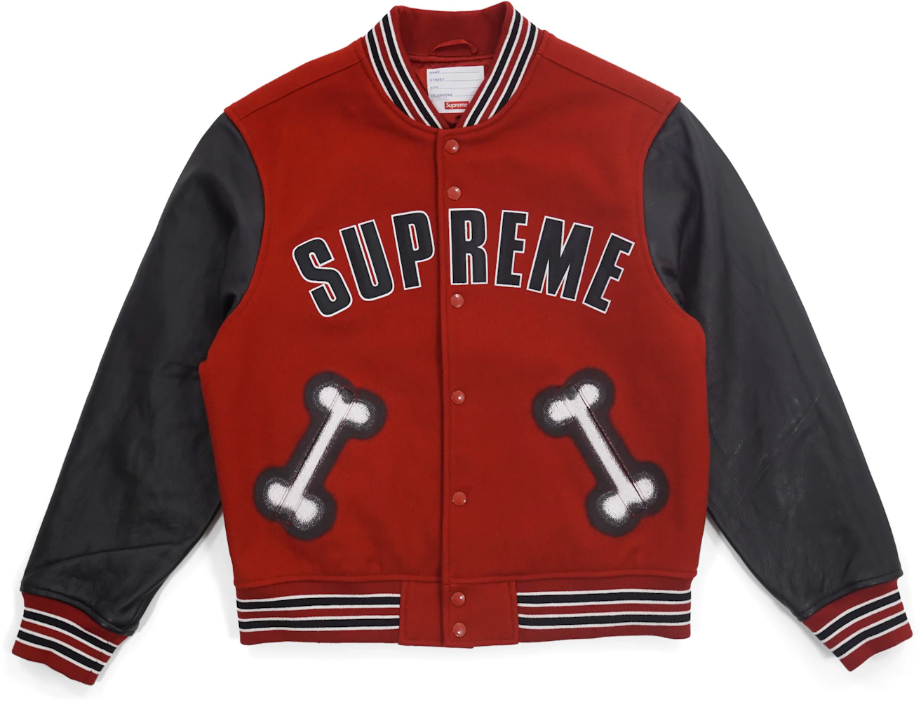 Supreme Varsity Jacket Big Logo Red Rare Casual Hip Hop Skater