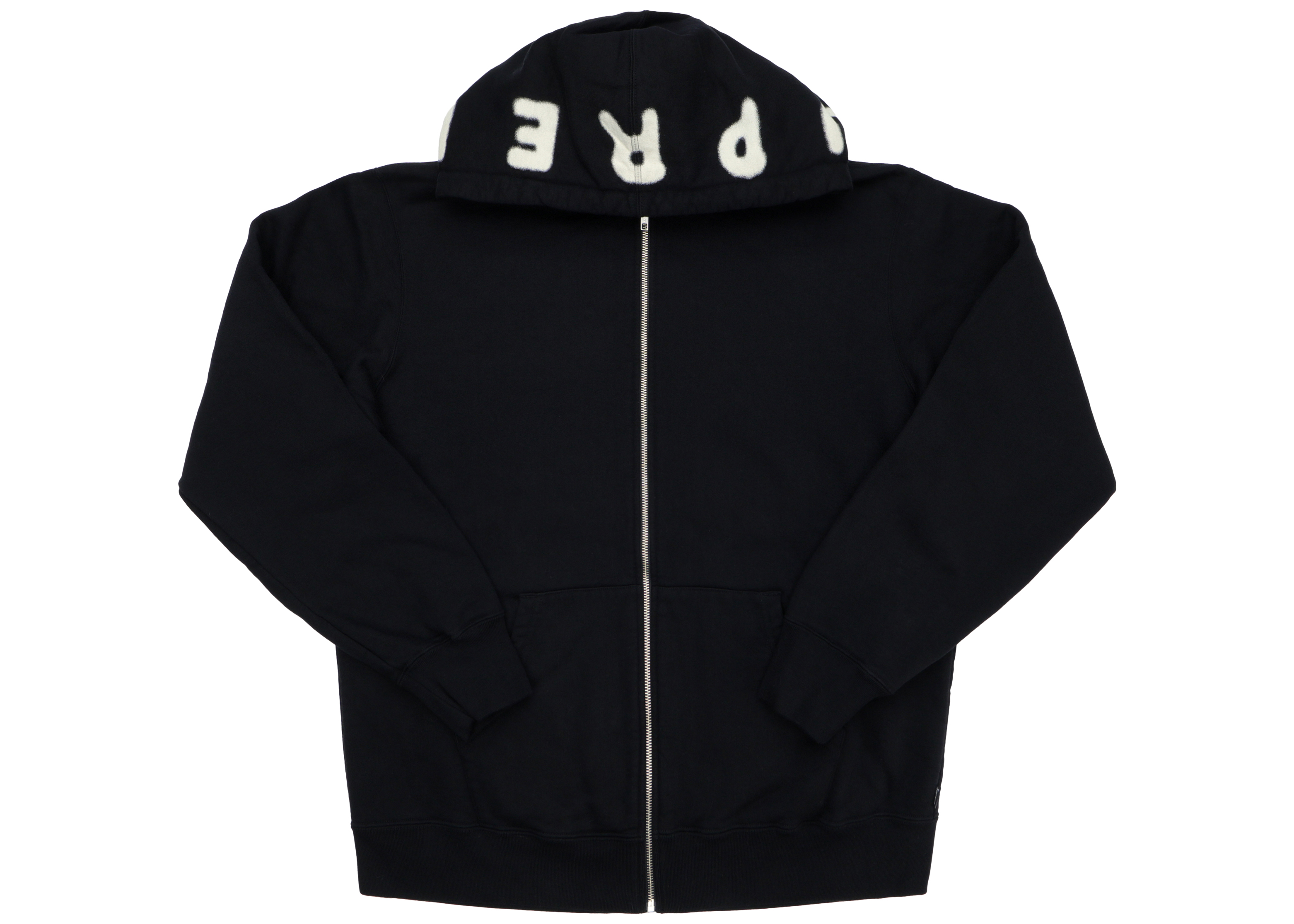 Supreme Bone Zip Up Sweatshirt Black - FW18