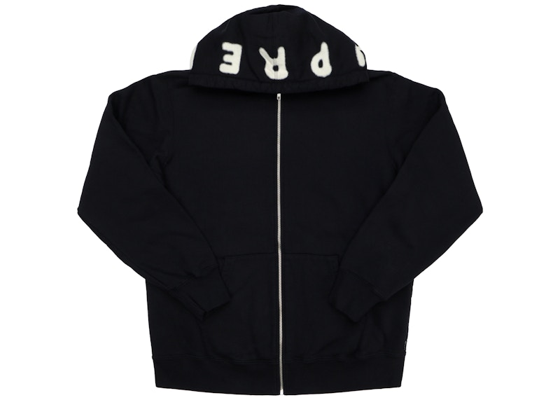 Supreme Bone Zip Up Sweatshirt Black Men's - FW18 - US