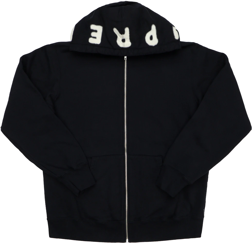 Supreme Bone Zip Up Sweatshirt Black Men's - FW18 - US