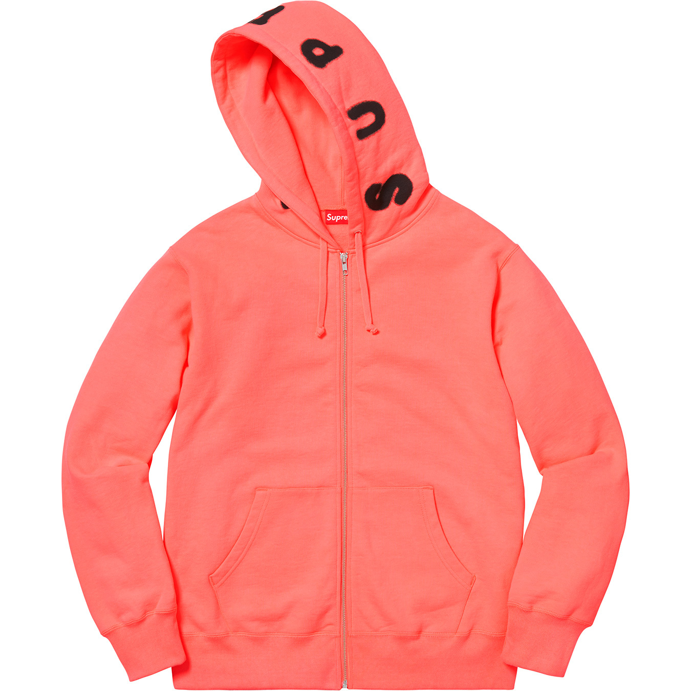 Supreme Bone Zip Up Sweatshirt Flourescent Pink Men's - FW18 - US