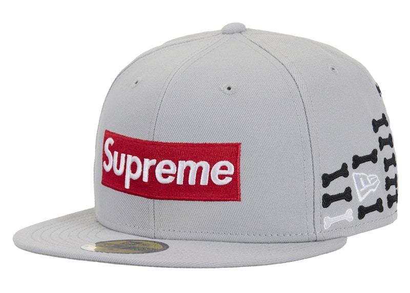 Supreme Bones Box Logo New Era® Supreme Bones Box Logo New Era 59Fifty Fitted Hat Grey - US