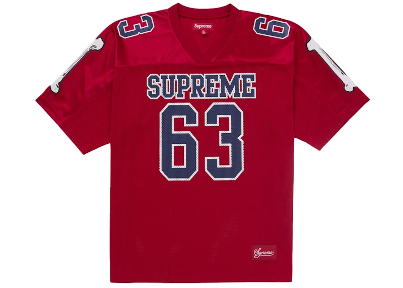 Supreme Bones Football Jersey Red Men's - FW25 - US